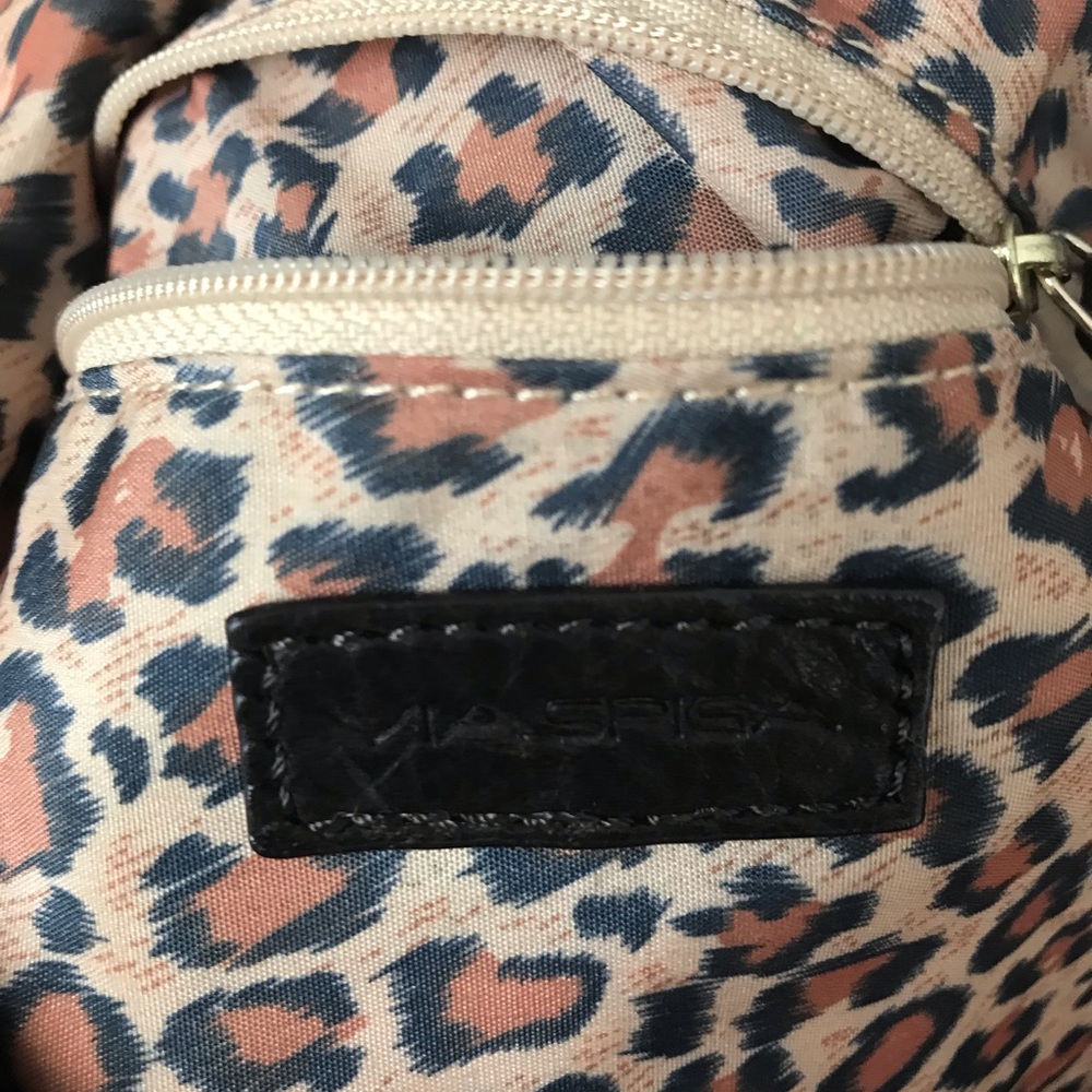 Brown leather via spiga hand bag
